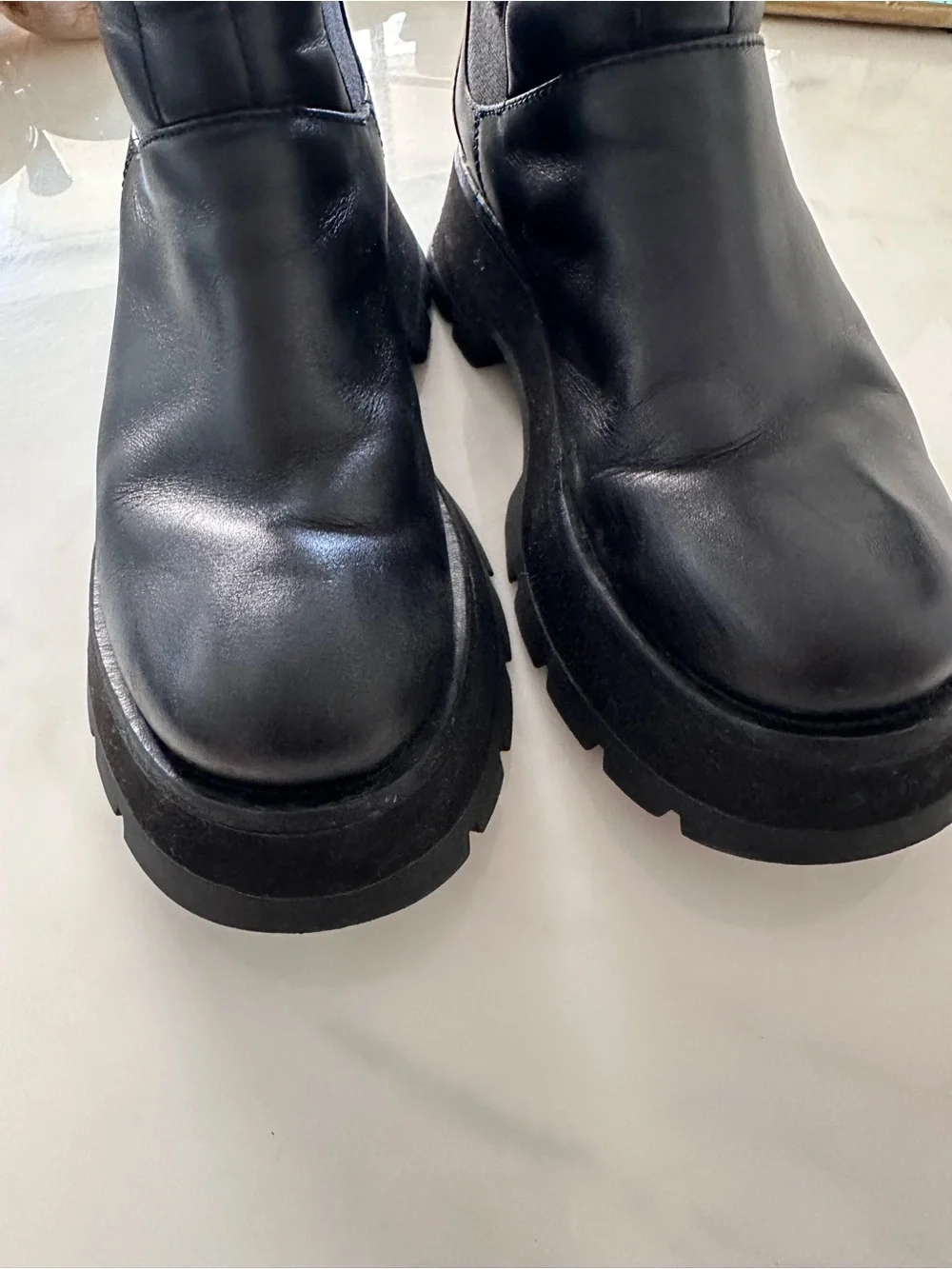Phillip Lim Kate Lug Sole Combat Boots black size 38